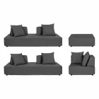 Modern Design Corner Outdoor Lounge in Homemotion Fabric - Benito Viadurini