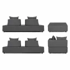 Modern Design Corner Outdoor Lounge in Homemotion Fabric - Benito Viadurini