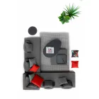 Modern Design Corner Outdoor Lounge in Homemotion Fabric - Benito Viadurini