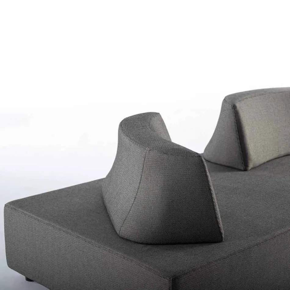 Modern Design Corner Outdoor Lounge in Homemotion Fabric - Benito Viadurini