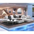 Modern Design Corner Outdoor Lounge in Homemotion Fabric - Benito Viadurini