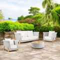 Modular Garden Lounge in Teak and Hand Woven Rope - Arjuna