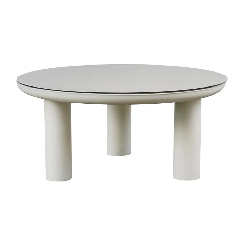 Living Room Consisting of 2 Armchairs, 1 Sofa and 2 Coffee Tables in Aluminum - Fusion Viadurini