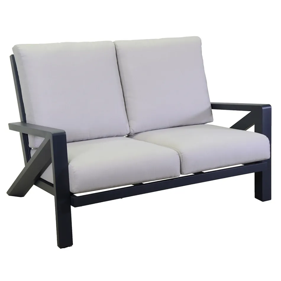 Living Room Consisting of Sofa, Coffee Table and Armchairs with Footrest - Noticeboard Viadurini