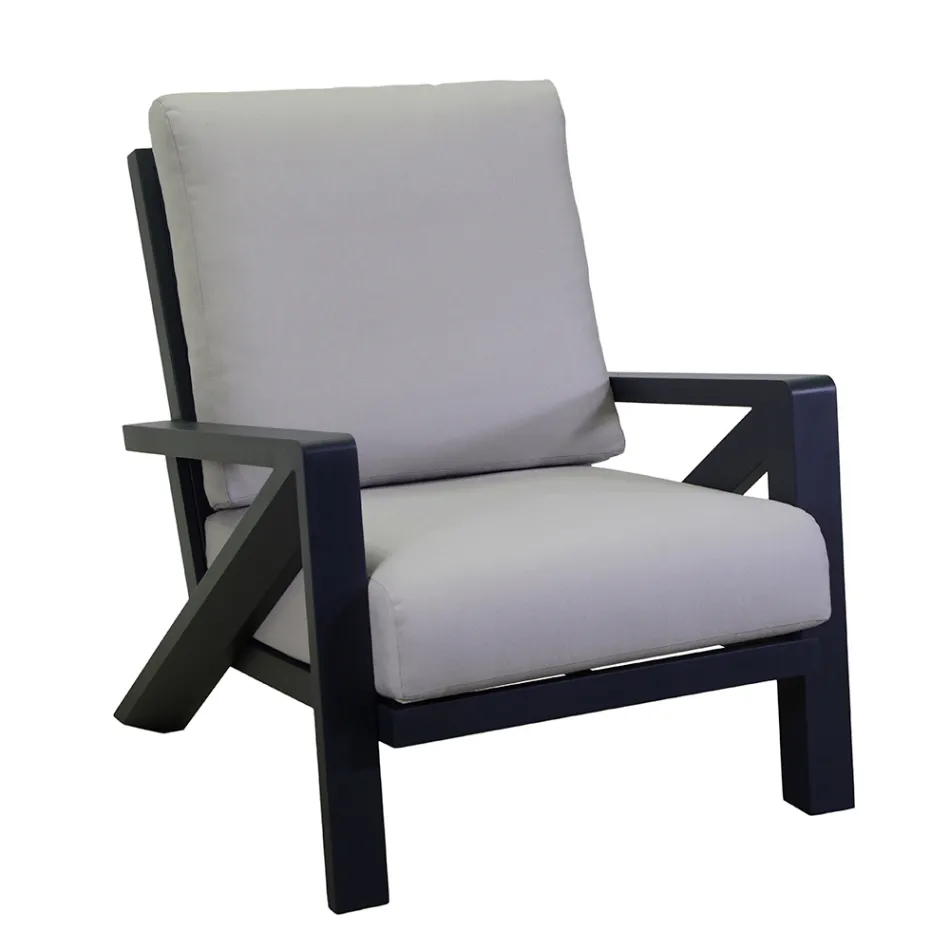 Living Room Consisting of Sofa, Coffee Table and Armchairs with Footrest - Noticeboard Viadurini