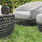 Outdoor Woven Fabric Base Lounge Set - Pixie Viadurini