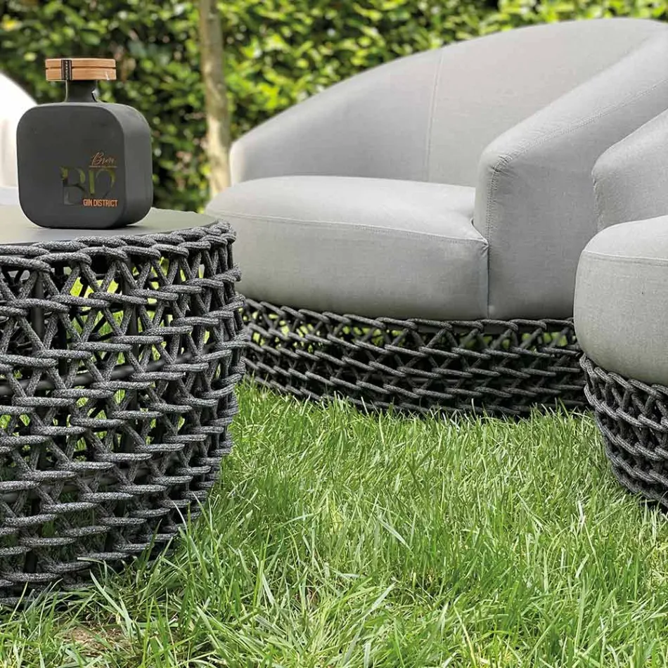 Outdoor Woven Fabric Base Lounge Set - Pixie Viadurini
