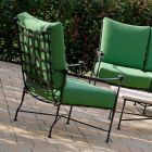 Artisan Outdoor Living Room in Iron Graphite Finish Made in Italy - Lietta Viadurini