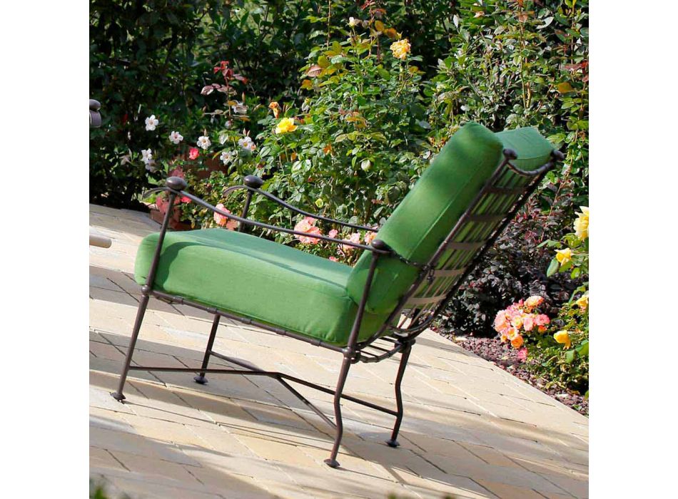 Artisan Outdoor Living Room in Iron Graphite Finish Made in Italy - Lietta Viadurini