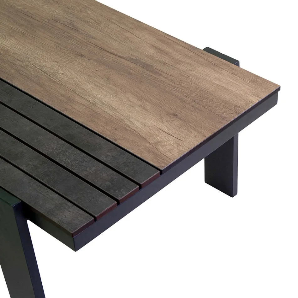 Outdoor Living Room Consisting of 1 Sofa, 2 Armchairs and 1 Coffee Table - Righello Viadurini