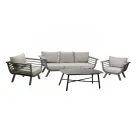 Outdoor Living Room Consisting of 1 3-Seater Sofa, 2 Armchairs and 1 Coffee Table - Righello Viadurini