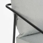 Outdoor Living Room with 1 Sofa, 2 Armchairs and 2 Steel Tables - Prefer Viadurini