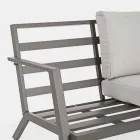 Outdoor Lounge in Aluminum with Cushions Covered in Fabric - Armonia Viadurini