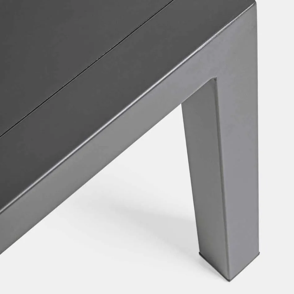 Outdoor Lounge in Aluminum with Cushions Covered in Fabric - Armonia Viadurini