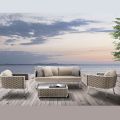 Outdoor Lounge in Aluminum and Woven Fabric - Reda