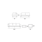 Outdoor Lounge in Black Aluminum with Ceramic Coffee Table - Ghislain Viadurini