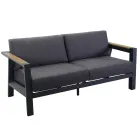 Outdoor Lounge Made of Aluminum with Brazilian Teak Details - Diary Viadurini