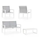 Garden lounge with 1 sofa, 2 armchairs and 1 coffee table - Plan Viadurini