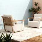 Garden Lounge with Sofa, 2 Armchairs and Coffee Table - Montorio Viadurini