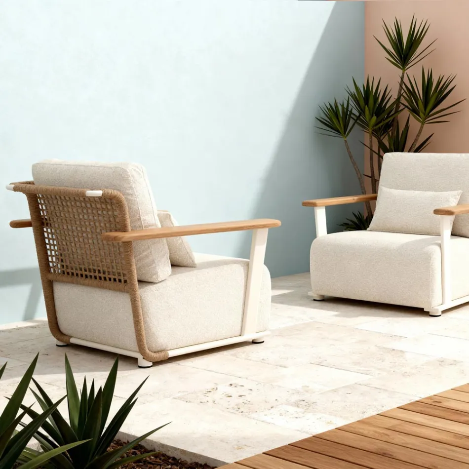 Garden Lounge with Sofa, 2 Armchairs and Coffee Table - Montorio Viadurini