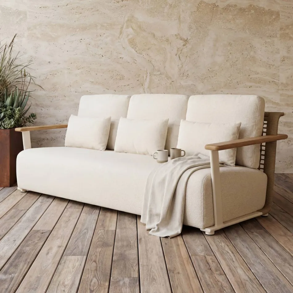 Garden Lounge with Sofa, 2 Armchairs and Coffee Table - Montorio Viadurini
