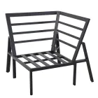 Garden Lounge with Sofa and Coffee Table Made of Aluminum - Label Viadurini