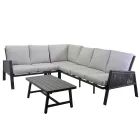 Garden Lounge with Sofa and Coffee Table Made of Aluminum - Label Viadurini