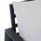 Garden Lounge in White or Black Aluminum Design - Milk Rain Viadurini