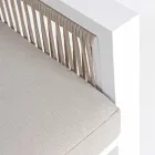 Garden Lounge in White or Black Aluminum Design - Milk Rain Viadurini