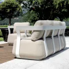 Aluminum Garden Lounge Set and 2 Aluminum Coffee Tables - Brisa Viadurini