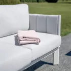 Aluminium and Fabric Upholstered Garden Lounge Set with Cushions - Vetra Viadurini