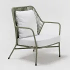Garden lounge in Aluminum and Rope Weaving - Asteria Viadurini