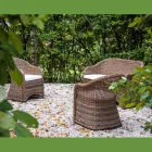 Garden lounge in Aluminum and Polyrattan Weaving - Melina Viadurini