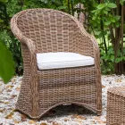 Garden lounge in Aluminum and Polyrattan Weaving - Melina Viadurini
