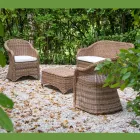 Garden lounge in Aluminum and Polyrattan Weaving - Melina Viadurini