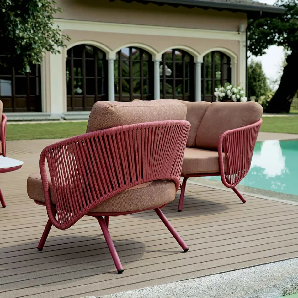 Red or Green Aluminum Garden Living Room - Regalrise Viadurini
