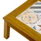 Garden Lounge Set in Oiled Acacia Wood Natural Color - Technical Viadurini