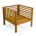 Garden Lounge Set in Oiled Acacia Wood Natural Color - Technical Viadurini