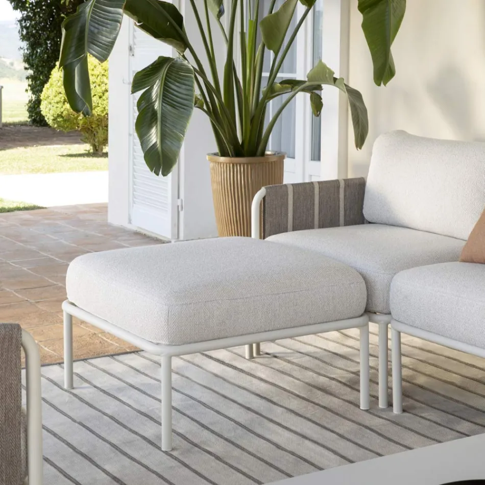 Galvanized Metal Garden Living Room and Fabric Cushions - Sognando Viadurini