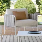 Galvanized Metal Garden Living Room and Fabric Cushions - Sognando Viadurini