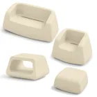 Garden Lounge in Colored Polyethylene Made in Italy 4 Pieces - Pennini Viadurini