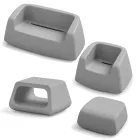 Garden Lounge in Colored Polyethylene Made in Italy 4 Pieces - Pennini Viadurini