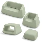 Garden Lounge in Colored Polyethylene Made in Italy 4 Pieces - Pennini Viadurini