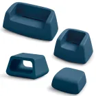 Garden Lounge in Colored Polyethylene Made in Italy 4 Pieces - Nibs Viadurini