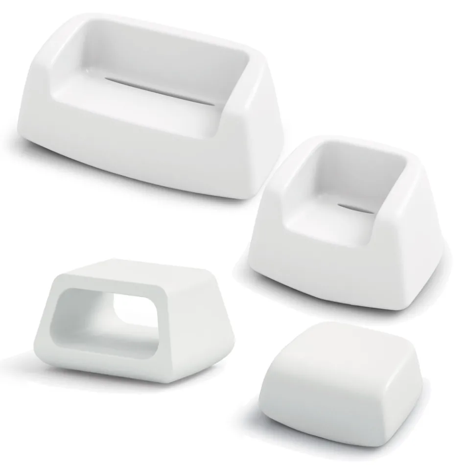 Garden Lounge in Colored Polyethylene Made in Italy 4 Pieces - Nibs Viadurini