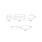 Rattan Garden Lounge with Wooden Coffee Table and Cushions - Hugues Viadurini