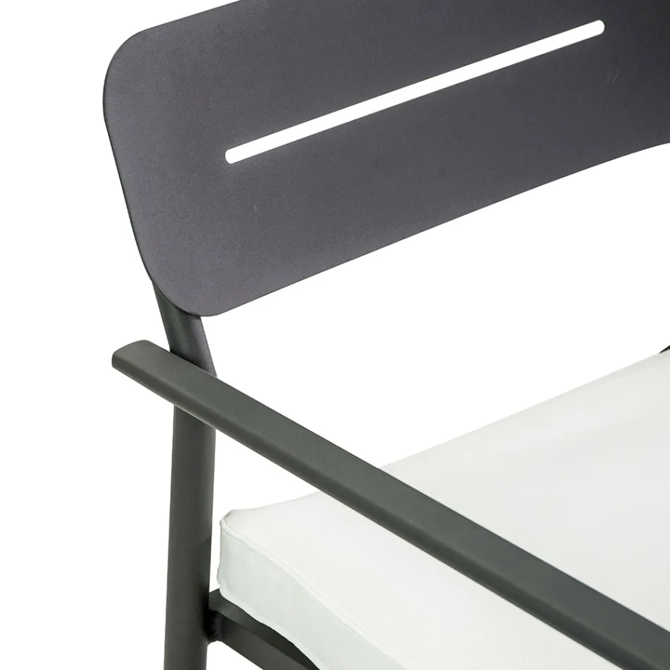 Garden Lounge Made of Aluminum with Different Finishes - Souvenir Viadurini