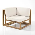 Garden Lounge Made of Teak with Cushions - Circe Viadurini