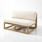 Garden Lounge Made of Teak with Cushions - Circe Viadurini