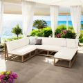 Garden Lounge Made of Teak with Cushions - Circe
